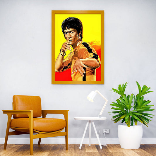 yellow kungfu dragon Asian Style Poster | Wall Art for Home & Office | High-Quality Print - High-Quality Visual Display