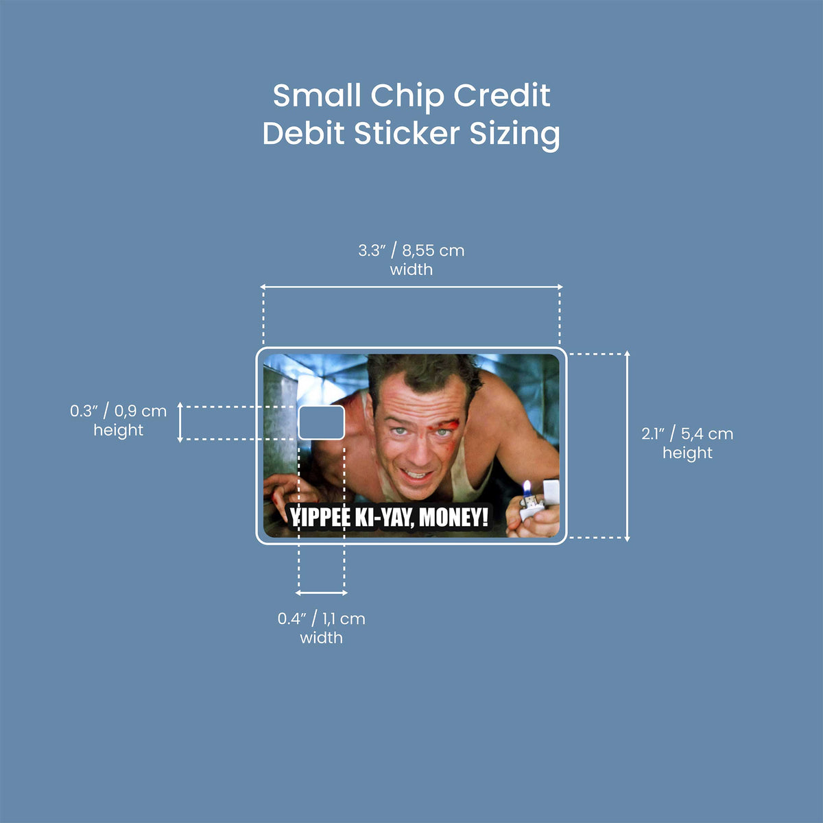Yippee Ki Yay Money - Premium Vinyl Credit Card Skin Cover by Wonderwallsboutique
