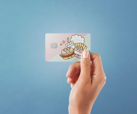 Yum Combo Design | Credit Card Sticker | Small Chip | Credit Card Skin
