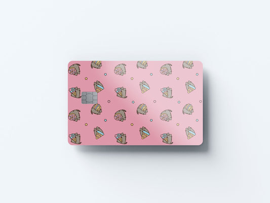 Yum Pattern Pink Design | Credit Card Sticker | Small Chip | Credit Card Skin