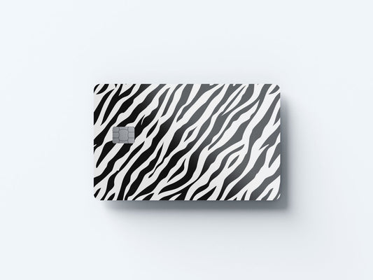 Zebra Print Design | Credit Card Sticker | Small Chip | Credit Card Skin