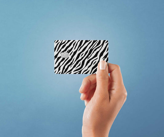 Zebra Print Design | Credit Card Sticker | Small Chip | Credit Card Skin