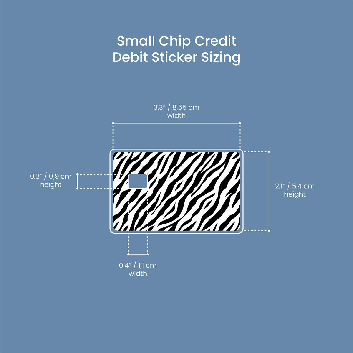 Zebra Rint Small Zebra Print Design | Credit Card Stickers – Protect & Personalize Your ...