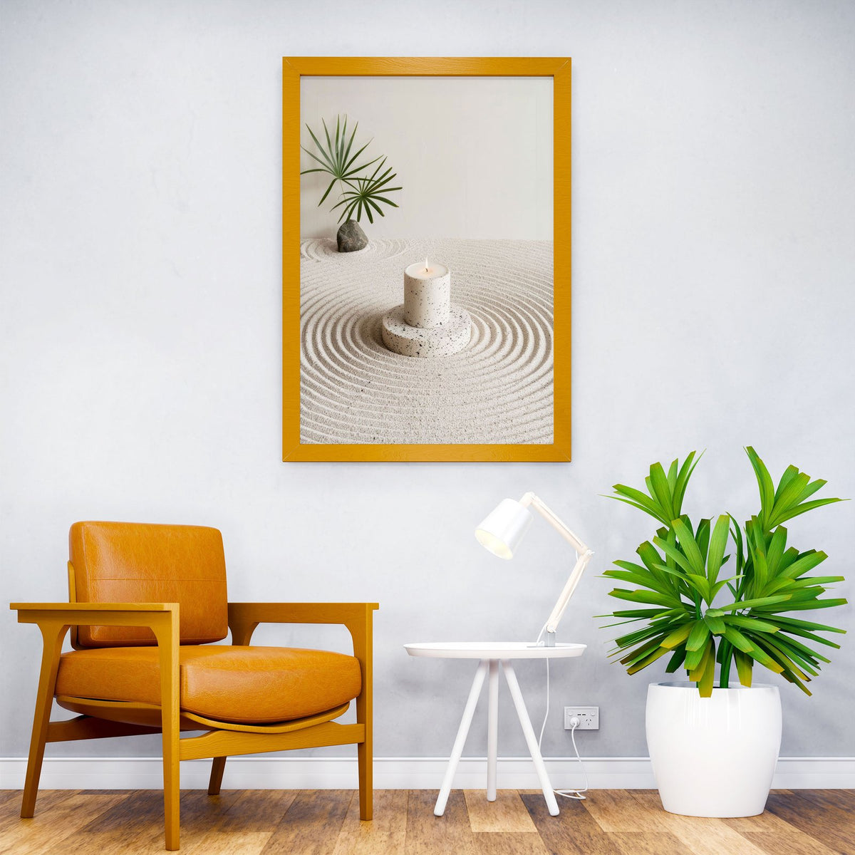 zen candle Asian Style Poster | Wall Art for Ho me & Office | High-Quality Print - High-Quality Visual Display
