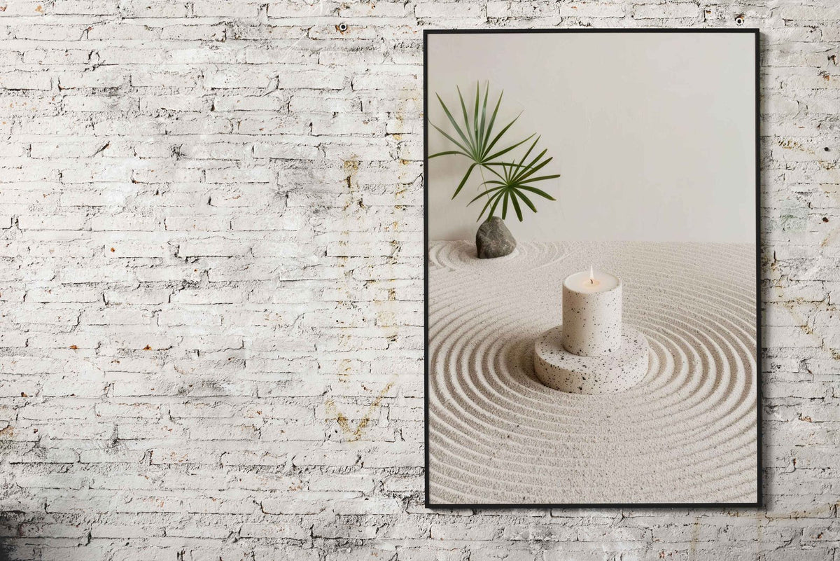 zen candle Asian Style Poster | Wall Art for Ho me & Office | High-Quality Print - High-Quality Visual Display