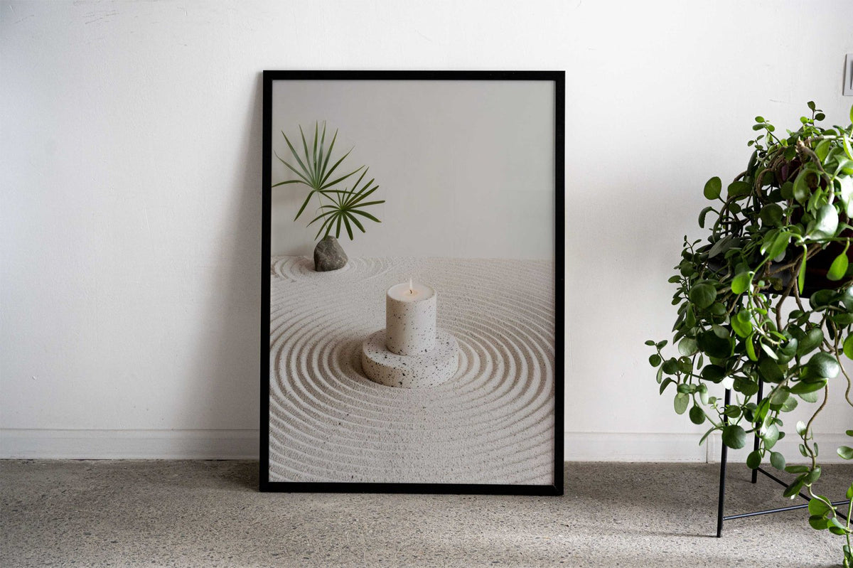 zen candle Asian Style Poster | Wall Art for Ho me & Office | High-Quality Print - High-Quality Visual Display