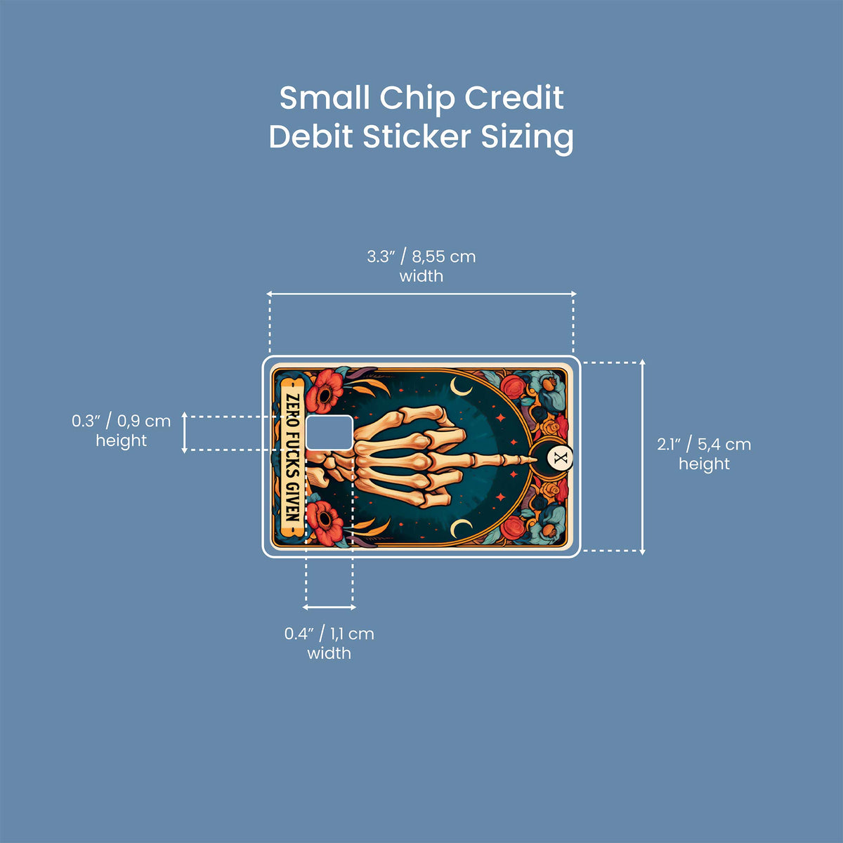 Zero Fucks Given - Premium Vinyl Credit Card Skin Cover by Wonderwallsboutique
