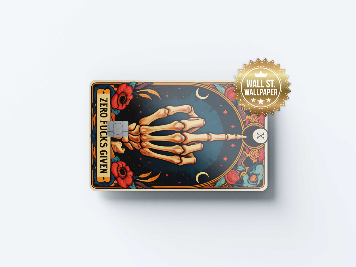 Zero Fucks Given - Premium Vinyl Credit Card Skin Cover by Wonderwallsboutique