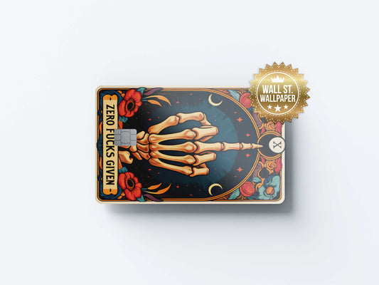 Zero Fucks Given - Premium Vinyl Credit Card Skin Cover by Wonderwallsboutique