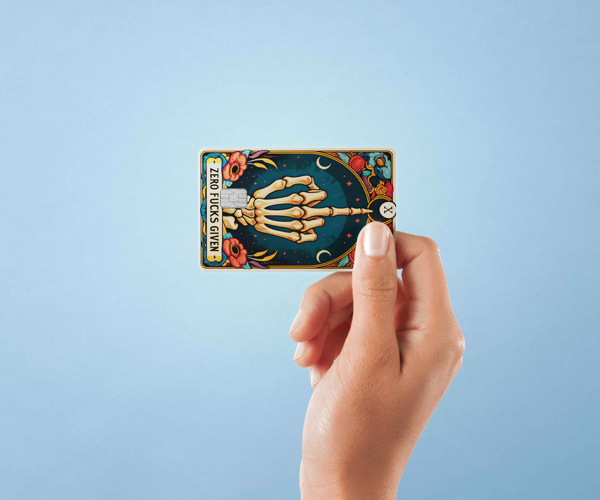 Zero Fucks Given - Premium Vinyl Credit Card Skin Cover by Wonderwallsboutique