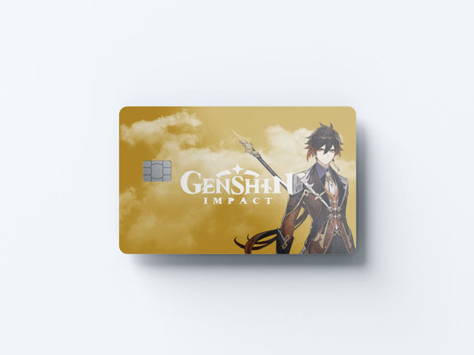 Zhongli Design | Credit Card Sticker | Small Chip | Credit Card Skin