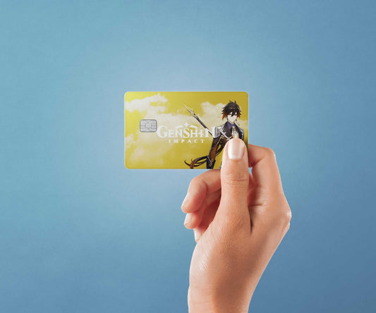 Zhongli Design | Credit Card Sticker | Small Chip | Credit Card Skin