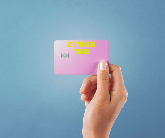 Zynner Time Design | Credit Card Sticker | Small Chip | Credit Card Skin