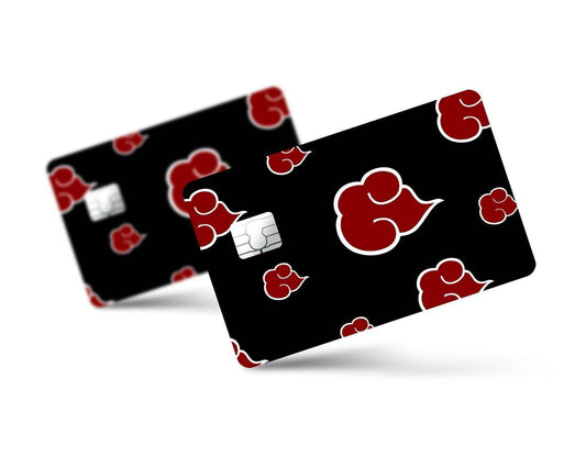 Akatsuki Pattern Card Skin Credit Card Skin - Wonderwallsboutique