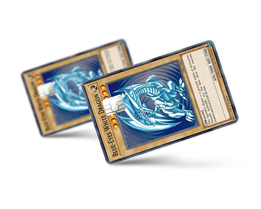 Yu Gi Oh Blue Eyes White Dragon Credit Card Sticker | Custom Card Skin - Wonderwallsboutique