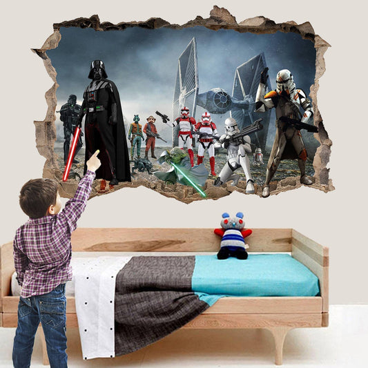 Star Troopers Robots Spaceship Wall Sticker Art Poster Mural Transfer Decal - Wonderwallsboutique