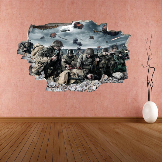 Soldier Army Military World War Wall Sticker Mural Decal Print Art Kids Bedroom - Wonderwallsboutique
