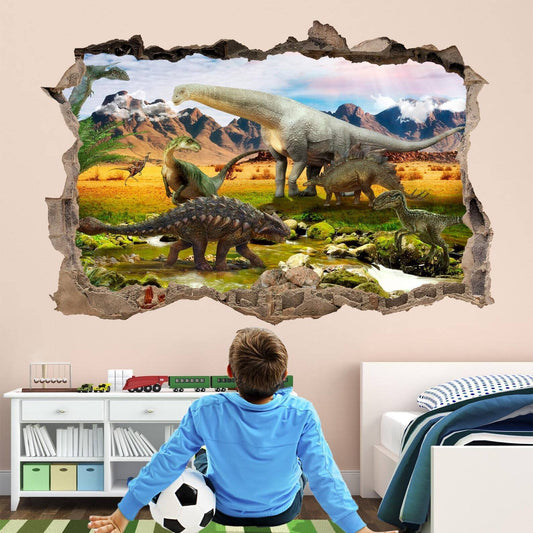 Dinosaurs Wall Decal Sticker Mural Print Art Kids Bedroom Nursery Decor - Wonderwallsboutique