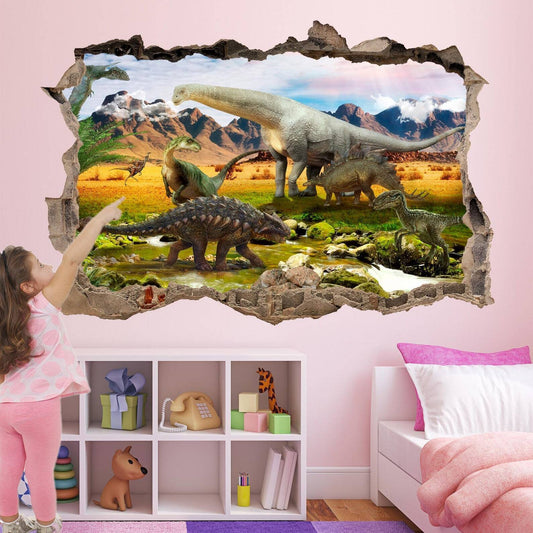 Dinosaurs Wall Decal Sticker Mural Print Art Kids Bedroom Nursery Decor - Wonderwallsboutique