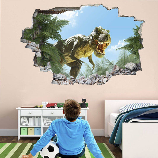 Dinosaur Jungle Wall Sticker Mural Decal Print Art Kids Bedroom Decor - Wonderwallsboutique