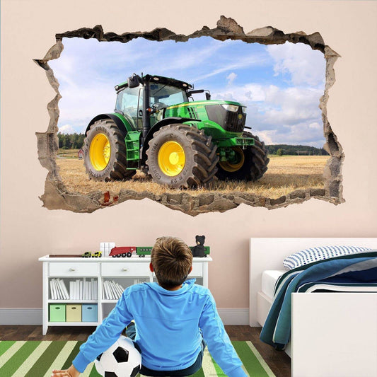 Modern Tractor Wall Sticker Mural Decal Poster Print Art Home Farm Agricultural - Wonderwallsboutique