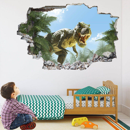 Dinosaur Jungle Wall Sticker Mural Decal Print Art Kids Bedroom Decor - Wonderwallsboutique