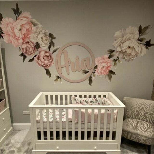 Peony Wall Decal - Large Self Adhesive Wallpaper - Floral Wallpaper Mural - Wonderwallsboutique