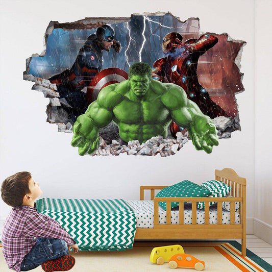 Avengers Superhero Wall Decal Sticker Mural Poster Print Art Iron Man Hulk Cap