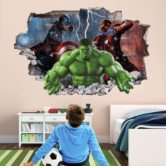 Avengers Superhero Wall Decal Sticker Mural Poster Print Art Iron Man Hulk Cap