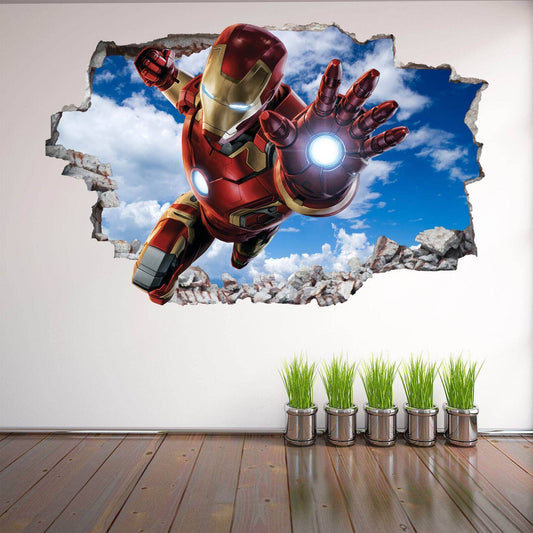 Iron Man Superhero Wall Decal Sticker Mural Poster Print Art Home Office Decor