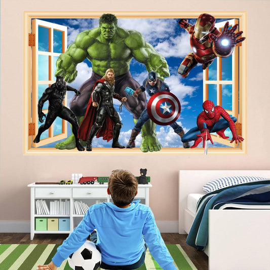 Avengers Superhero Wall Decal Sticker Mural Poster Print Art Iron Man Hulk