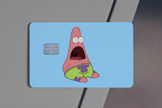 Premium Surprised Patrick Star Credit Card Skin | Instant Download ...