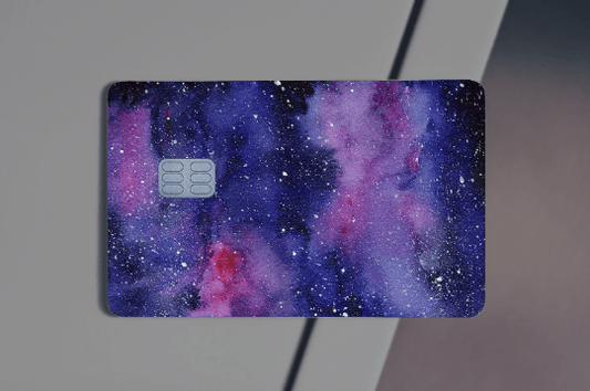 Watercolor Galaxy Art Credit Card Skin