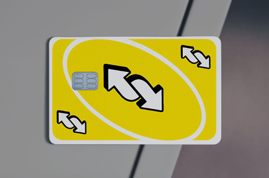 Uno Revers Yellow Card Uno Credit Card Skin