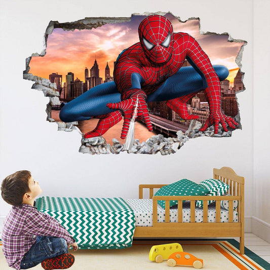 Spiderman Wall Art: Superhero Decal Sticker Mural Poster Print for Home & Office