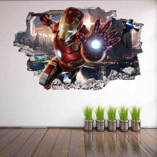 Marvel Iron Man Wall Art: Superhero Decal Sticker Mural Poster Print
