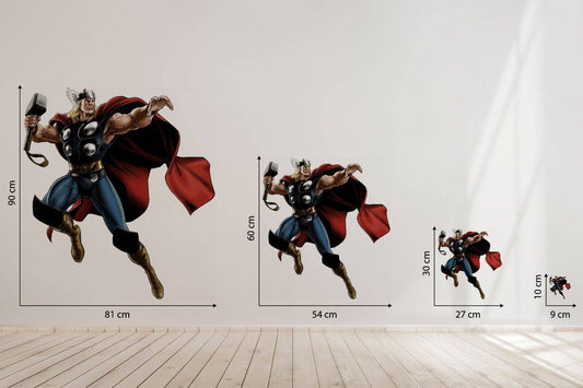 Thor Marvel Avengers 3d View Wall Sticker Removable Children Bedroom Vinyl Art