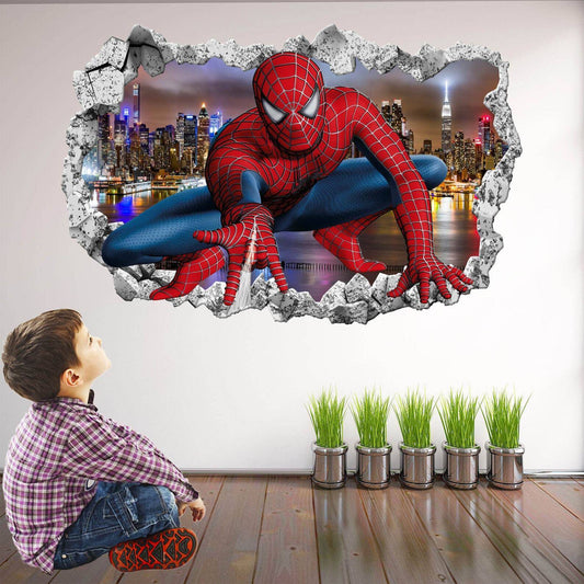 Spiderman Wall Art for Marvel Fans: Superhero Decal Sticker Print