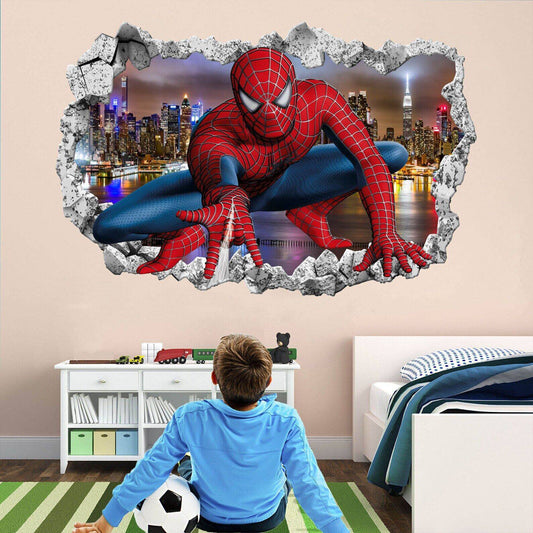 Spiderman Wall Art for Marvel Fans: Superhero Decal Sticker Print