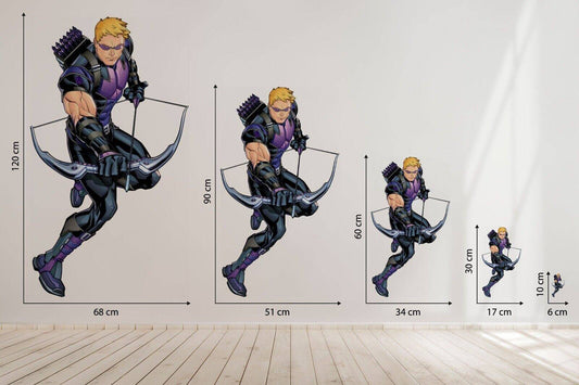 Hawkeye Marvel Avengers 3d View Wall Sticker Removable Children Bedroom Vinyl