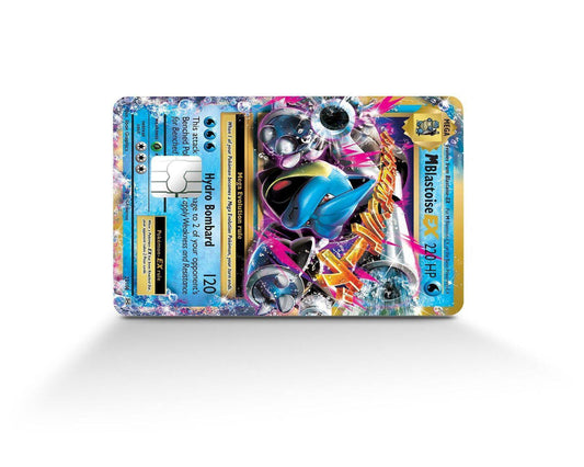Mega Blastoise Pokemon Card Skin Credit Card Sticker Credit Card