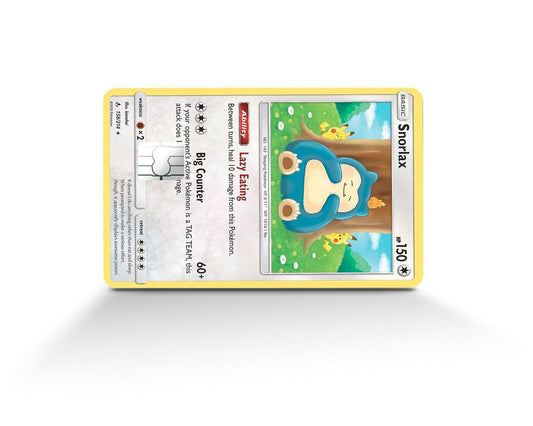 Lazy Snorlax Pokemon Card Skin Credit Card Skin
