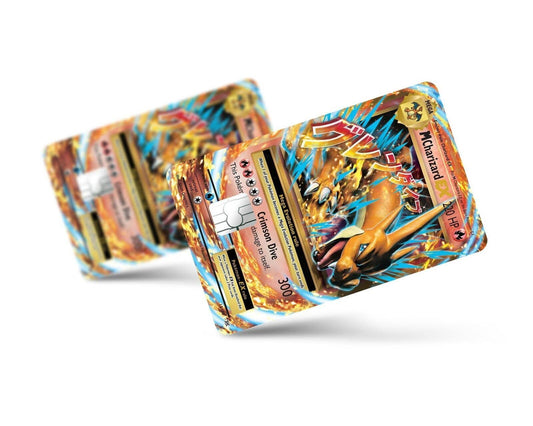 Mega Charizard Pokemon Card Skin Credit Card Sticker Credit Card