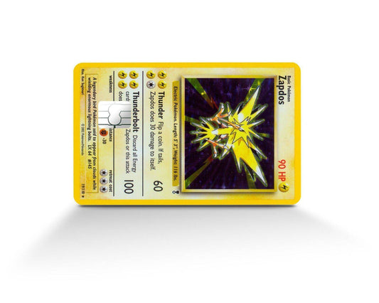 Zapdos Pokemon Card Skin Credit Card Skin
