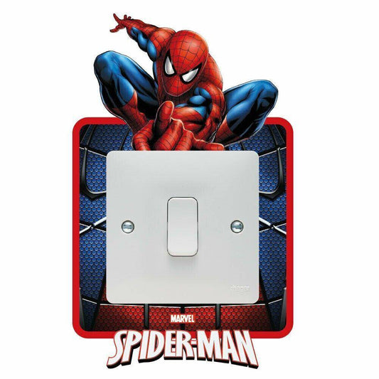 SPIDERMAN MARVEL LIGHT SWITCH SURROUND STICKER DECAL KIDS BOYS GIRLS BEDROOM
