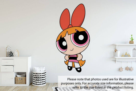 Power Girls BLOSSOM Childrens Nursery Wall Stickers Bedroom Decal Art Vinyl