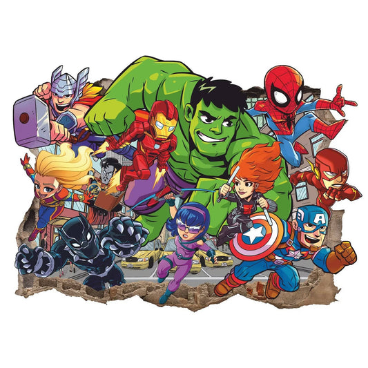 SuperHero Wall Decal, Kids Superheroes Wall Sticker, Comics Removable Sticker 2