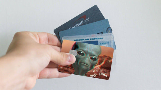 Ayy LMAO Alien Funny Meme Credit Card Skin