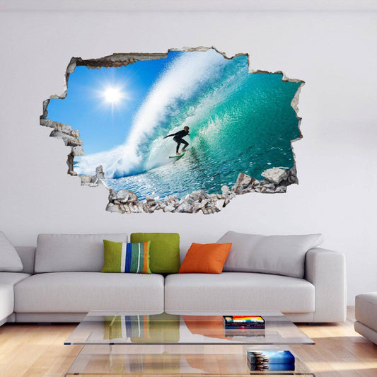 Surfer Surfing Water Sports Wall Decal Sticker Mural Print Art Home Office Decor