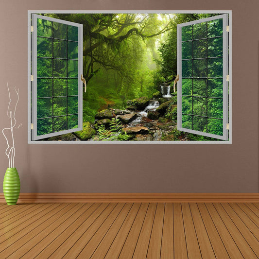Tropical Forest Trees Wall Decal Sticker Mural Poster Print Art Home Decor